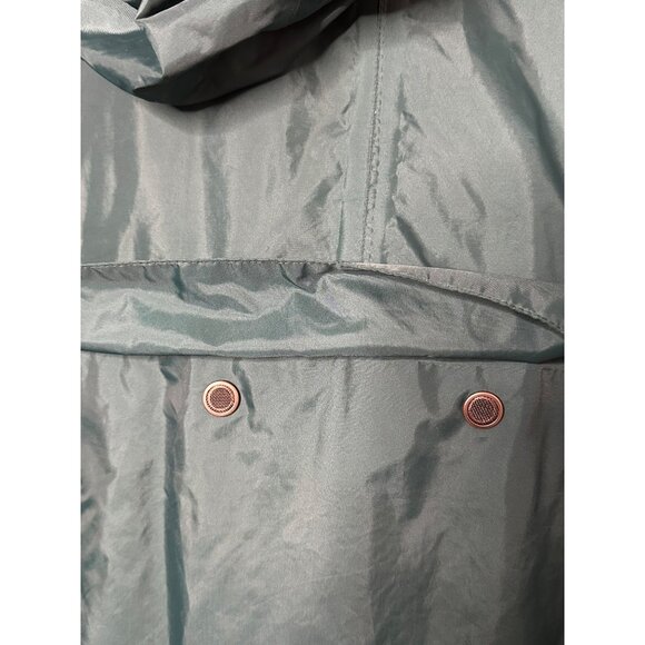 Orvis Vintage  Green Hooded Rain Jacket With Adjustable Cuffs & Pockets Sz L - Picture 4 of 7